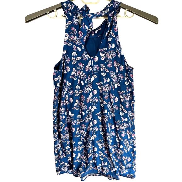 Francescas Blue Rain Midi Dress Women Size M Blue Pink Floral Sleeveless Boho - Picture 2 of 6